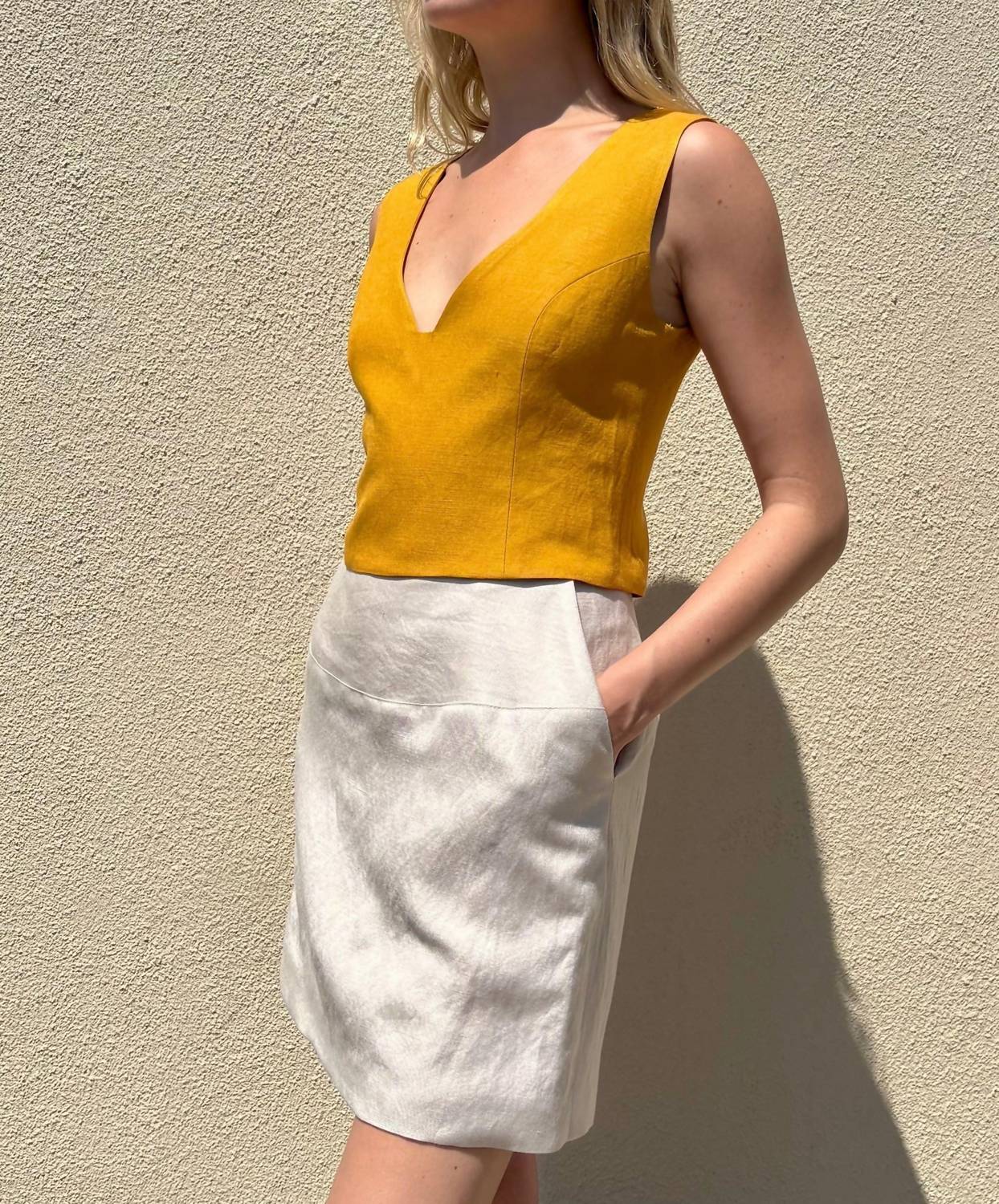 Rose Velvet - Zhenya Linen Skirt