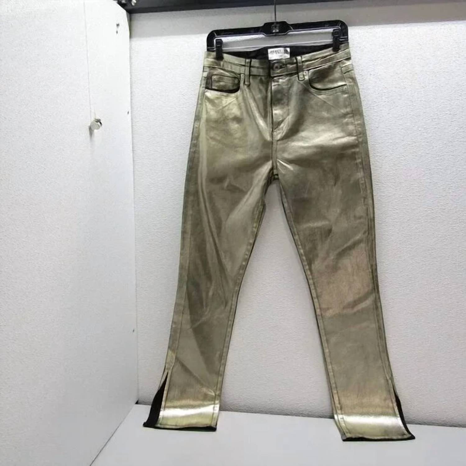 Derek Lam 10 Crosby - Tootsies High Rise Metallic Coated Jeans