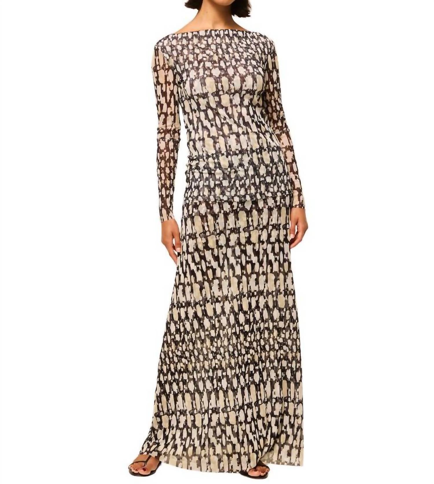 Misa Los Angeles - Ekat Abstract Geo Mesh Skirt