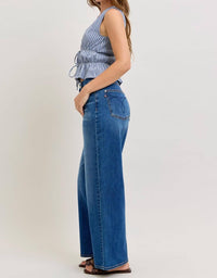Judy Blue High Waist Wilhelmena Baggy Fit Jeans in dark wash - women's jeans - view 4