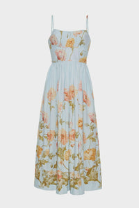 Cara Cara - Women's Fit And Flare Floral Midi Dress