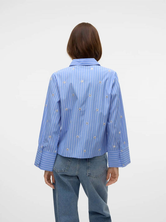 Vero Moda - Leila Stripe Button Front Top