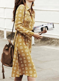 Boden - Floral Print Button Front Viscose Shirt Dress
