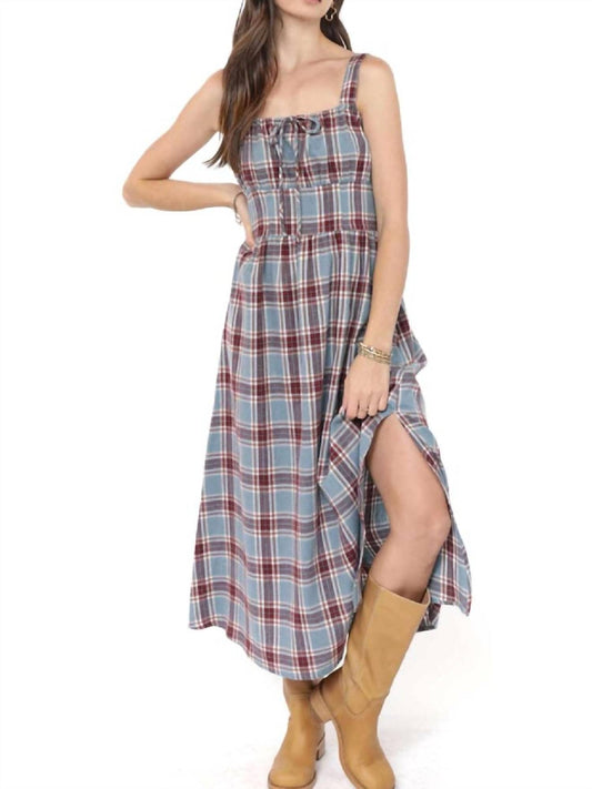 Sadie & Sage - Women's Flannel Milkmaid Dress