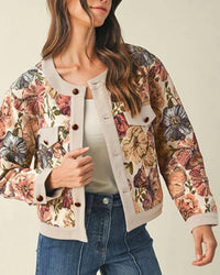 Anniewear - Jacquard Floral Jacket