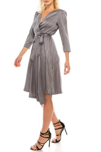 Maison Tara - Twill Faux Wrap Dress