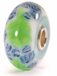 Trollbeads Women's Flax Glass Bead Charm in blue green - women's jewelry