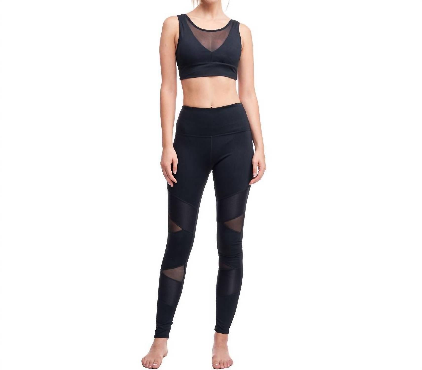 GOLDHAUS Moto Rider Leggings in black - women's pants