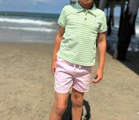 Me & Henry - Boy's Anchor Stripe Polo