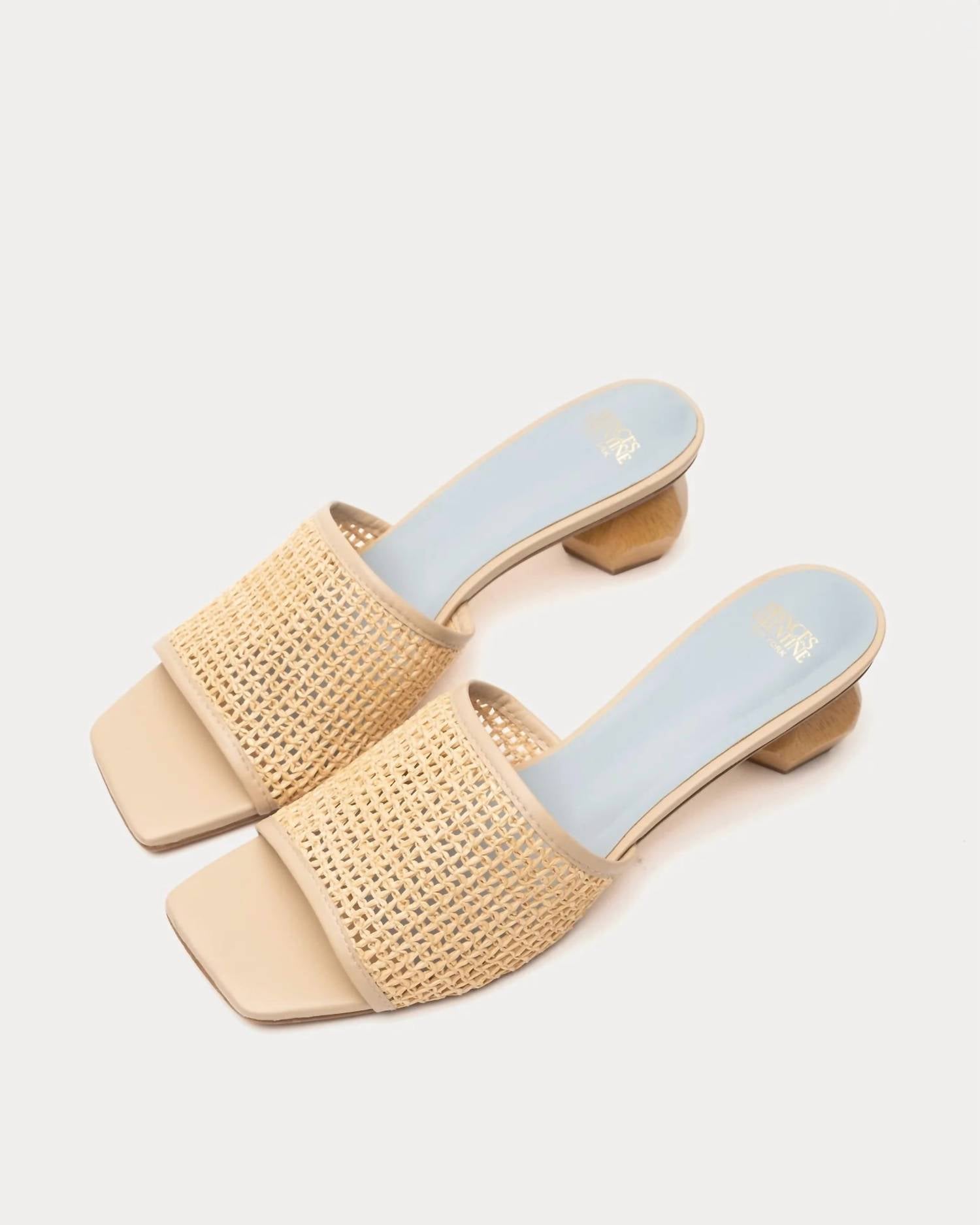 Frances Valentine - Women's Raffia Mesh Slide Heel Sandal