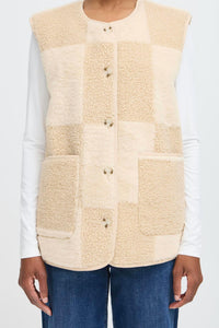 Ichi - Checkered Sherpa Vest