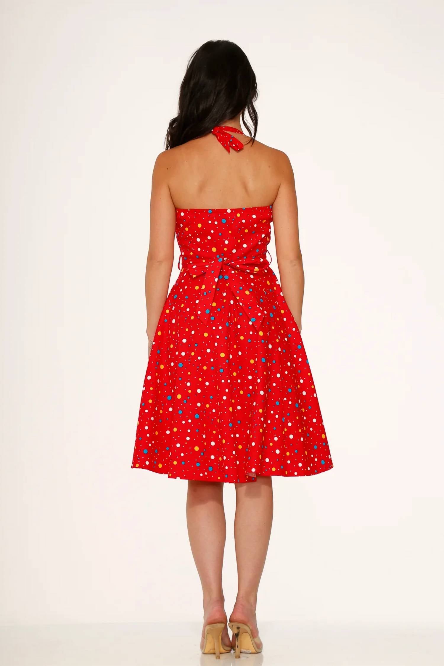 Orchid Bloom - Halter Swing Dress