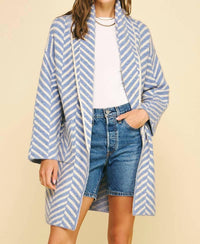 Pinch - Diagonal Stripe Pattern Cardigan