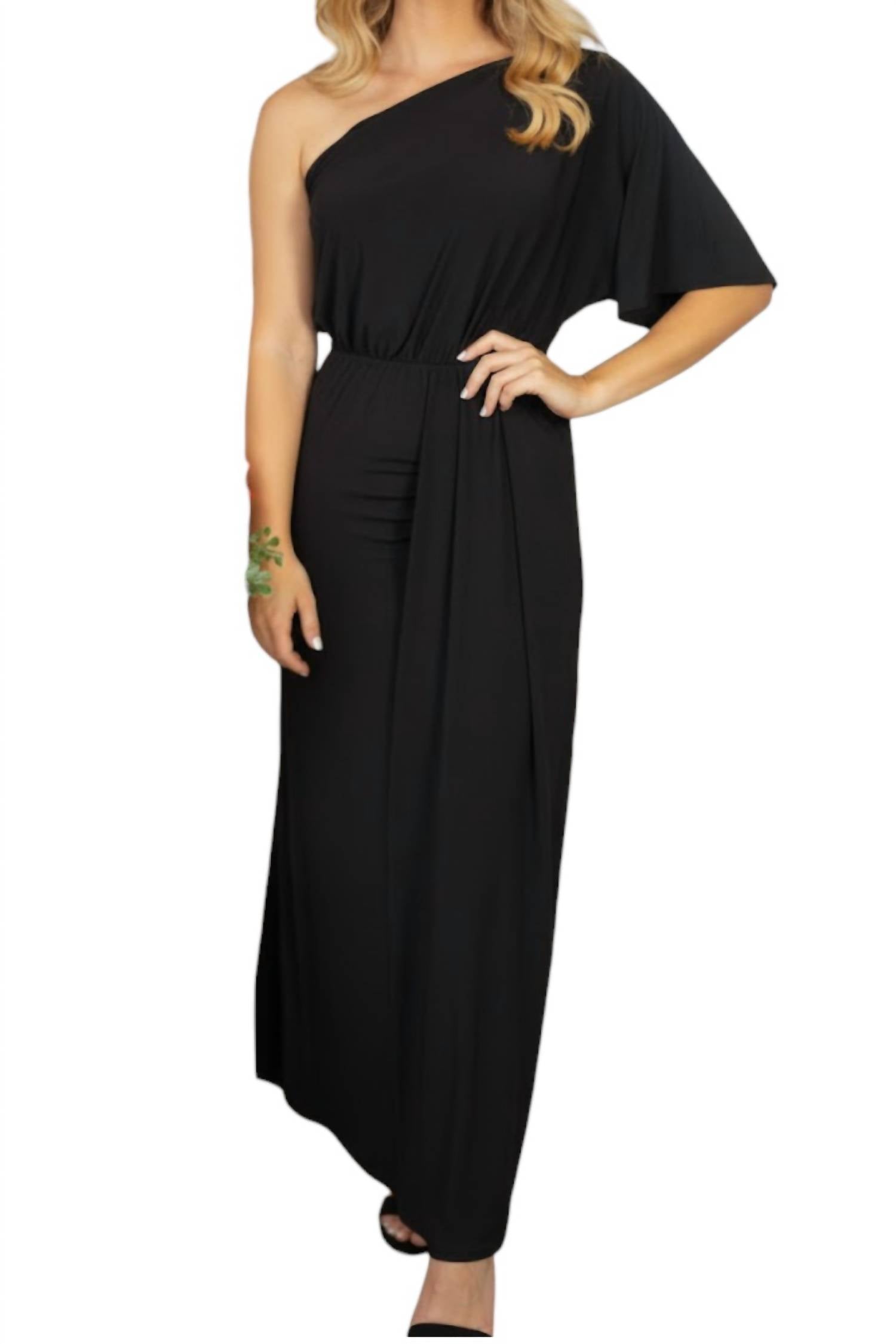 White Birch - Nadine One Shoulder Maxi Dress