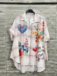 Oz - Women's Printed Button Down Shirt