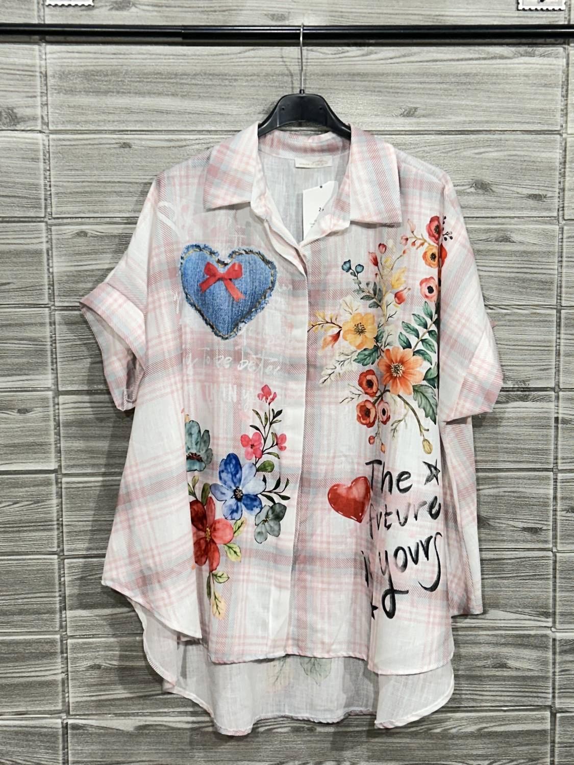 Oz - Women's Printed Button Down Shirt