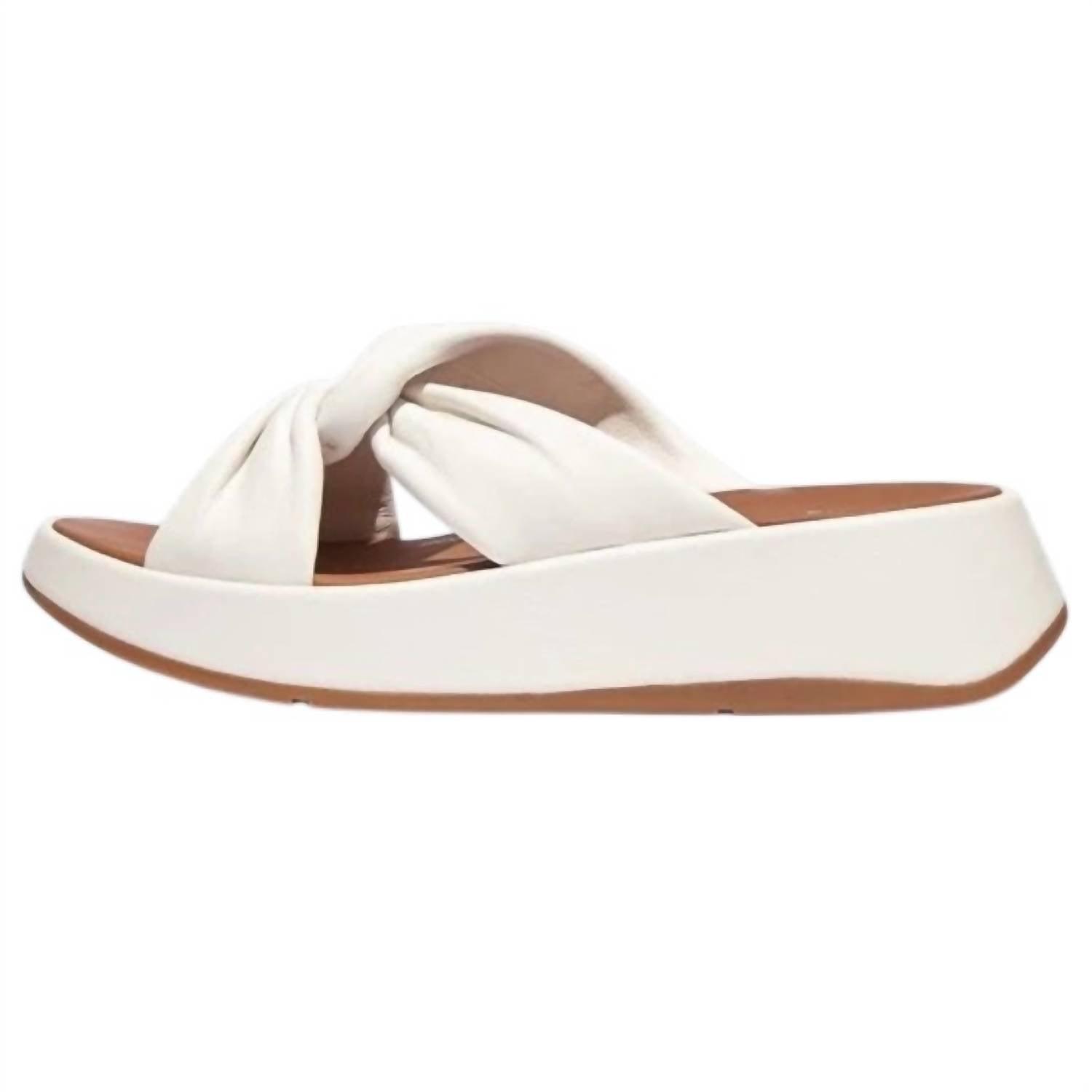 Fitflop - Women's Leather-twist Flatform Slide Sandal