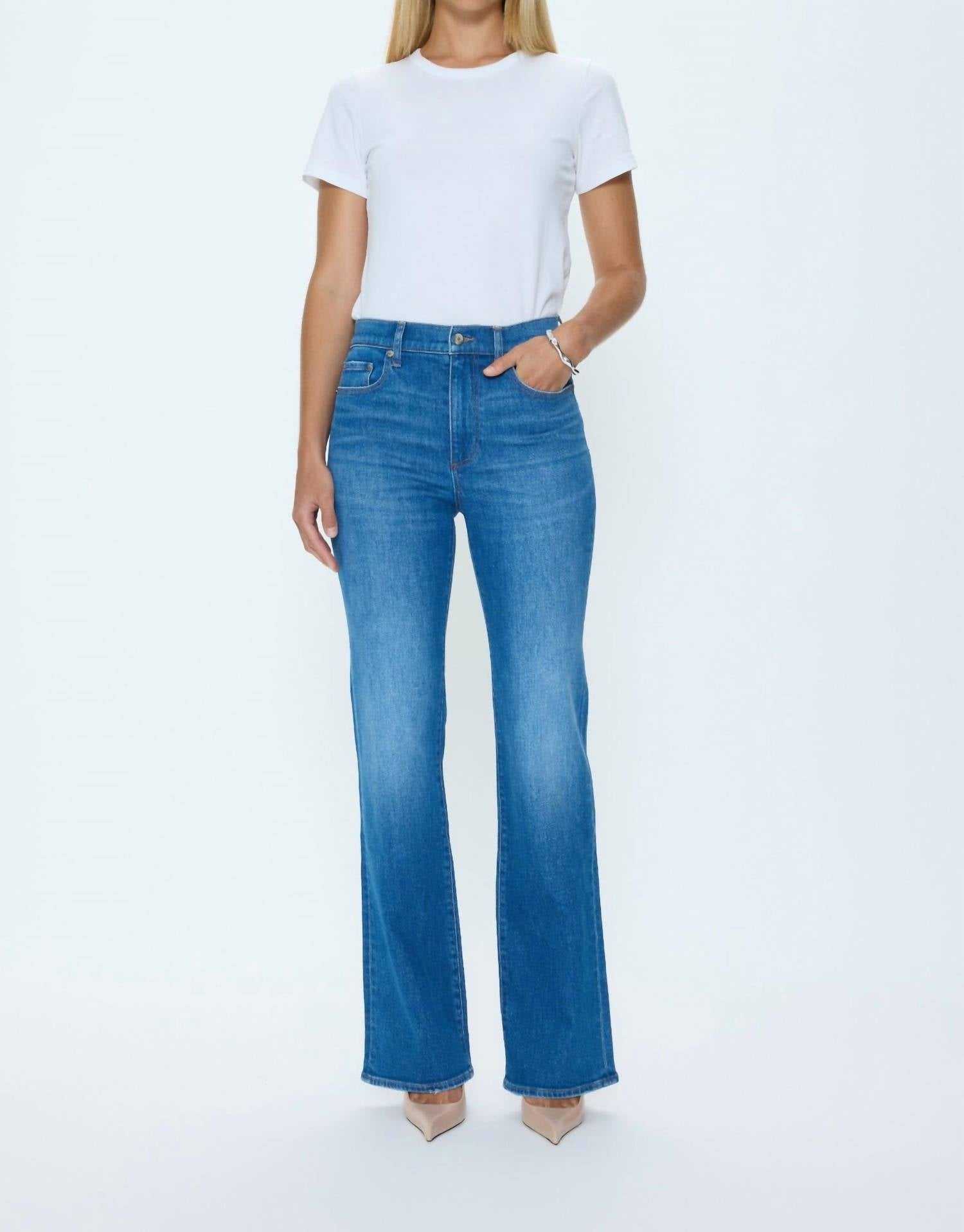 PISTOLA Women's Evie High Rise Slim Boot Jeans in eternity - women's jeans