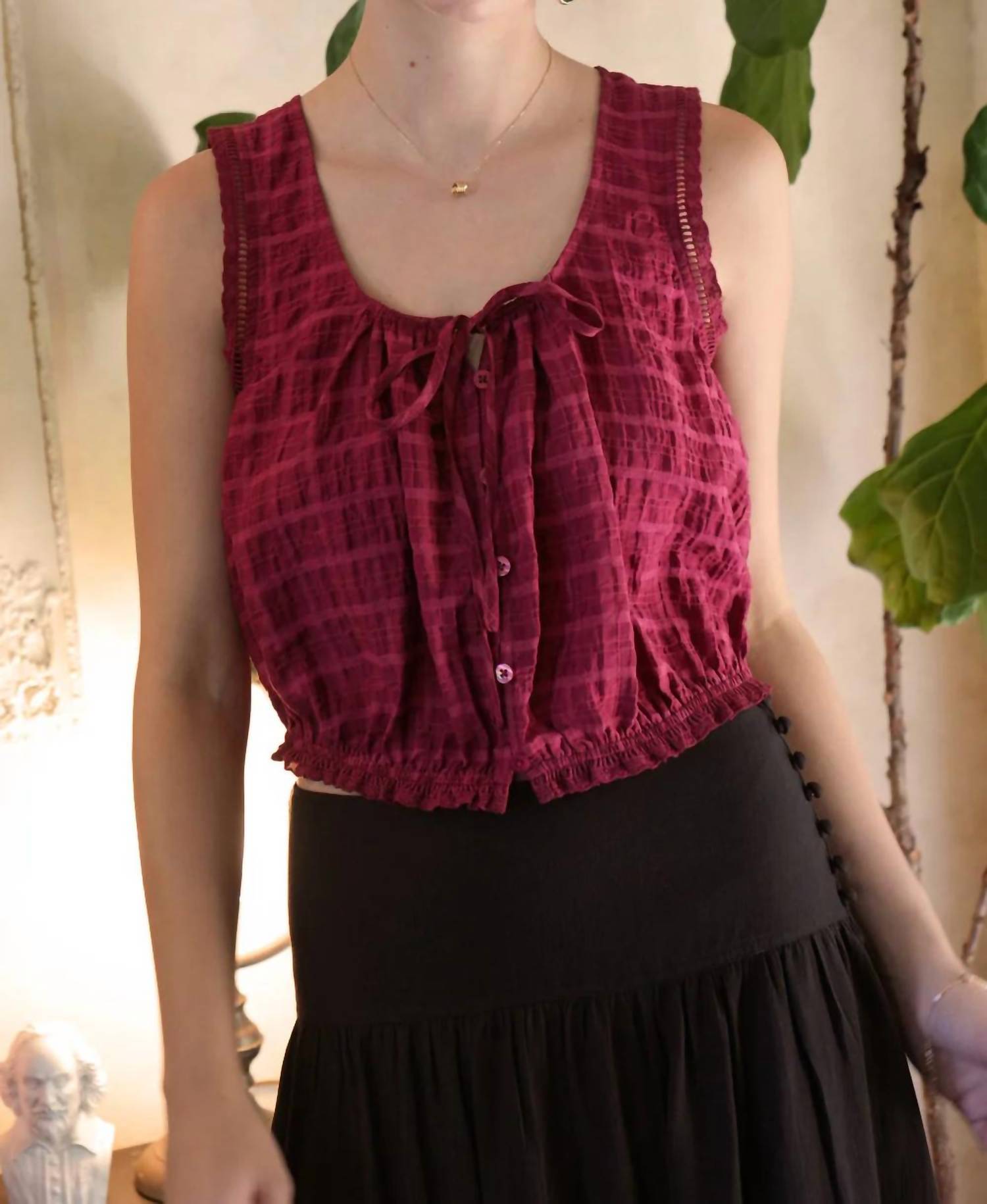 Greylin - Clara Textured Eyelet Top