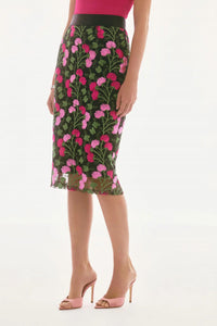 Joseph Ribkoff - Floral Embroidered Pencil Skirt