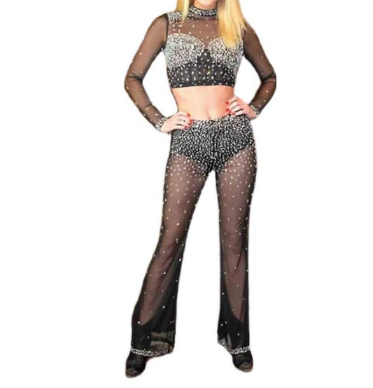 Banjul - Rhinestone Mesh Set Top Bottom