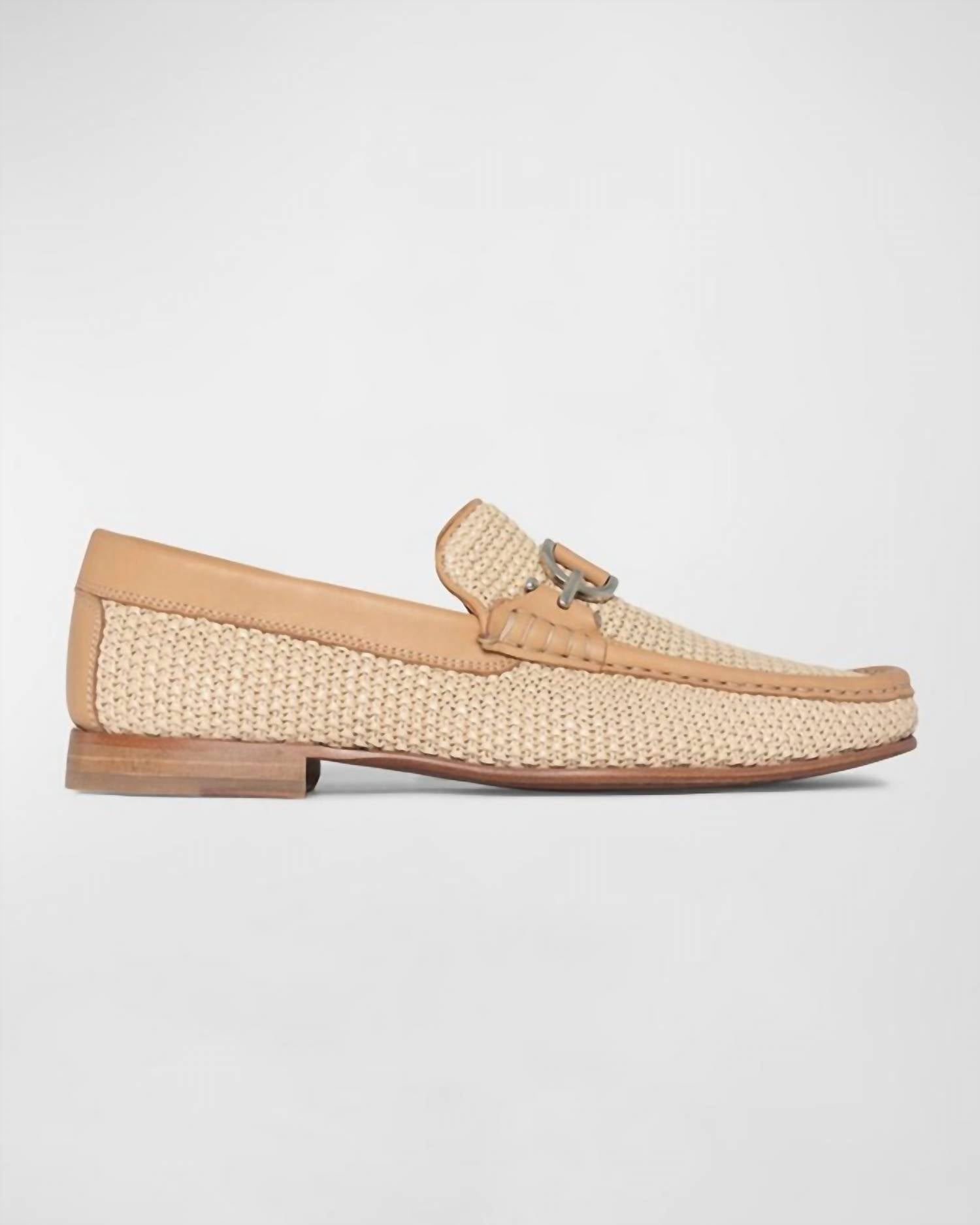 DONALD PLINER Men's Dacio Raffia Bit Loafers in wash canvas 1 - men's loafer