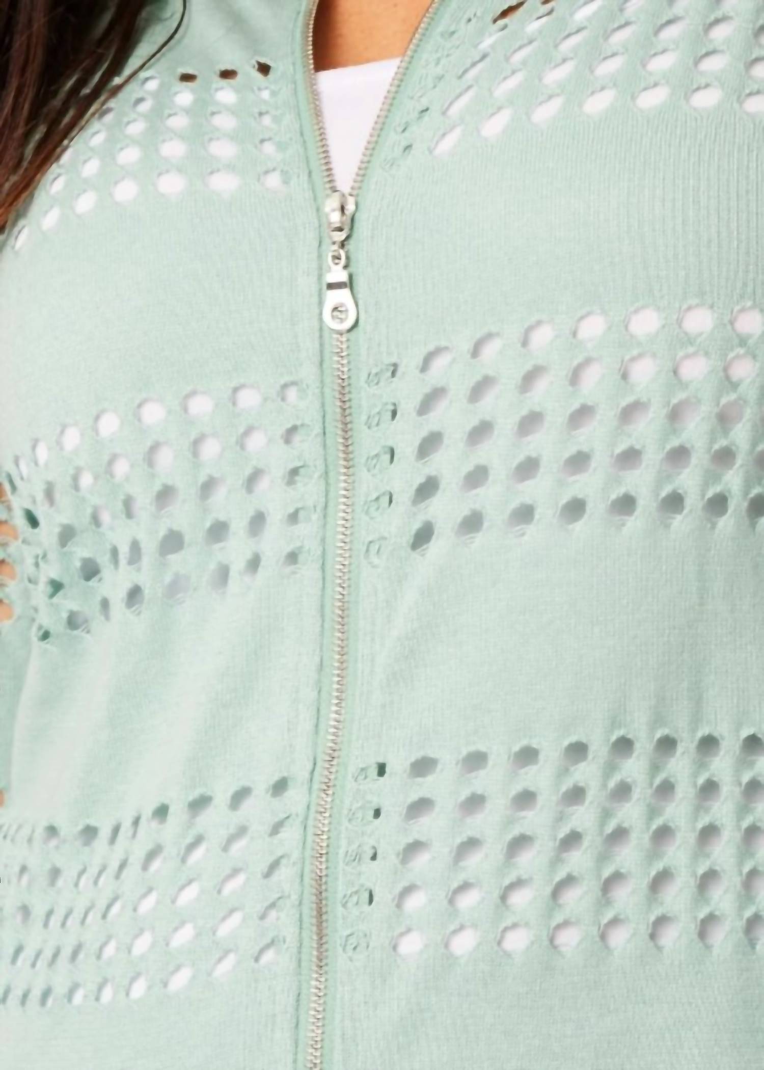 Angel Apparel - Crochet Zip Bomber Jacket