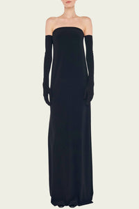 Norma Kamali - Strapless Tailored Side Silt Gown