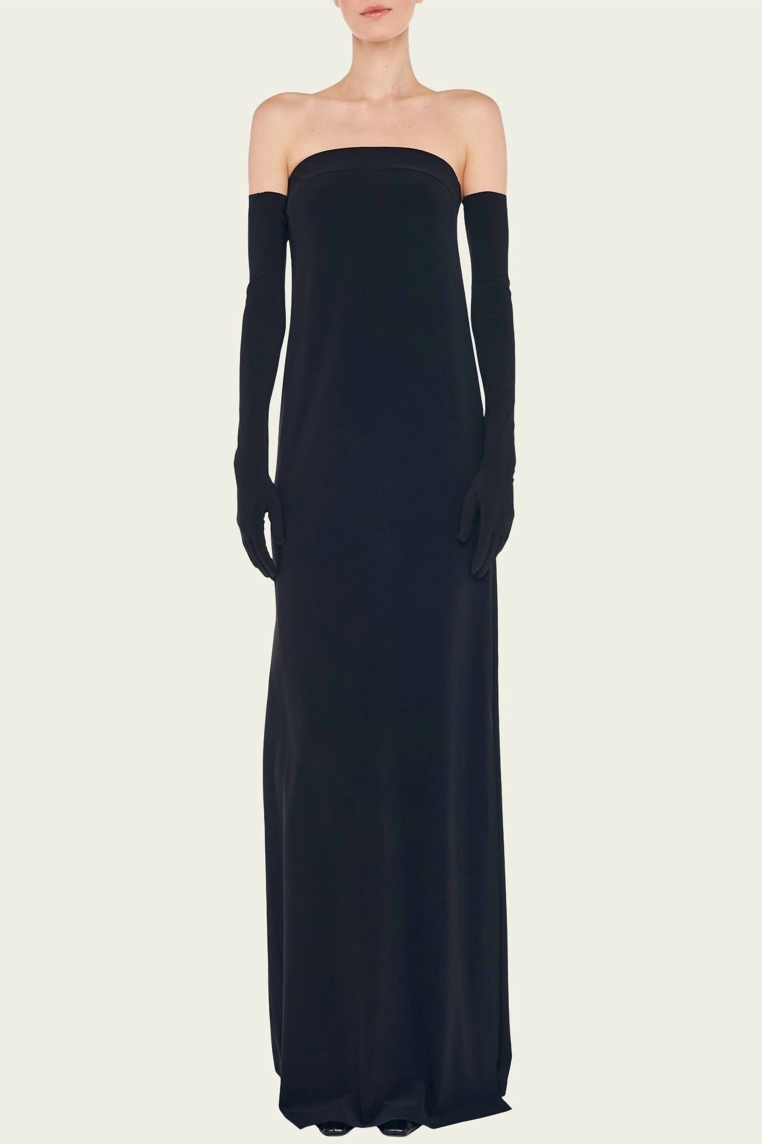 Norma Kamali - Strapless Tailored Side Silt Gown