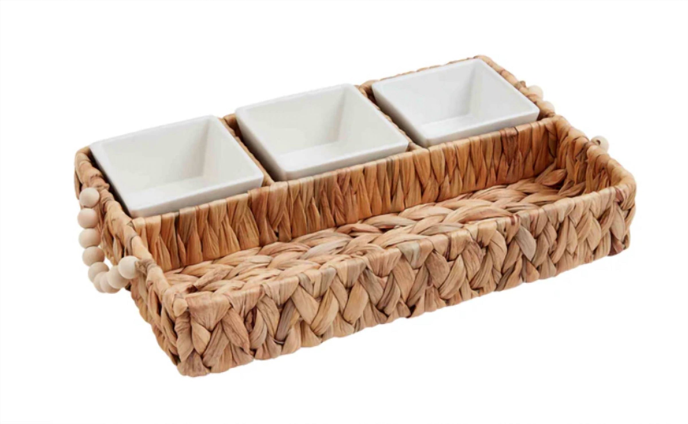 Mudpie - Hyacinth Tray With Dip Cup Set