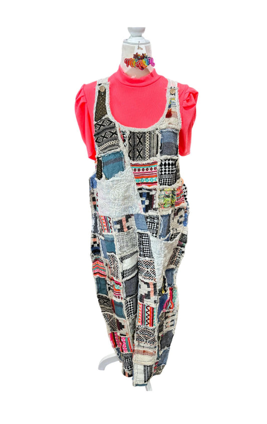 Jaded Gypsy - Women's Patchwork Of Many Colors Overall