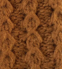 M.PATMOS Women's Jay Cashmere Beanie in cinnamon - women's hat - detail view