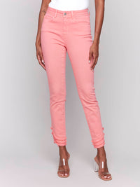 Charlie B - Frayed Hem 28 inch Pant