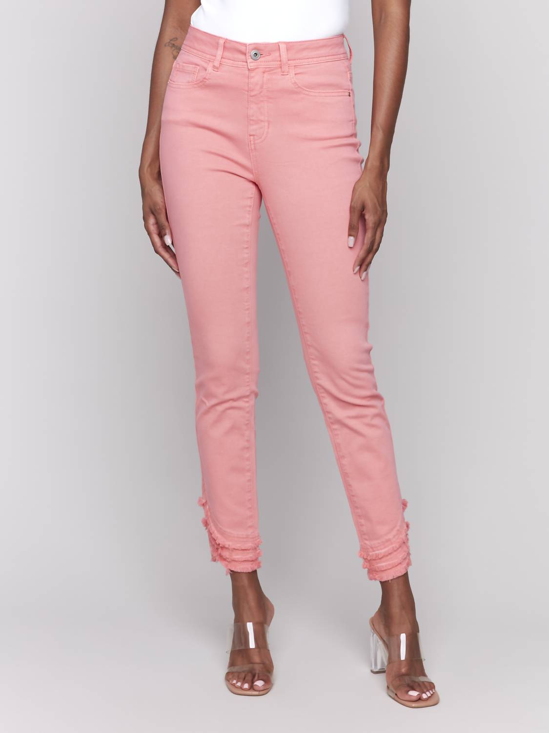 Charlie B - Frayed Hem 28 inch Pant
