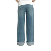 1822 Denim - Maternity Roll Cuff Wide Leg Jean with Bellyband