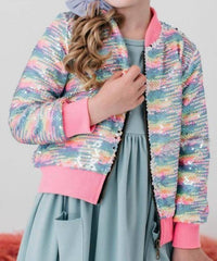Mila & Rose - Girl's Long Sleeve Sequin Jacket
