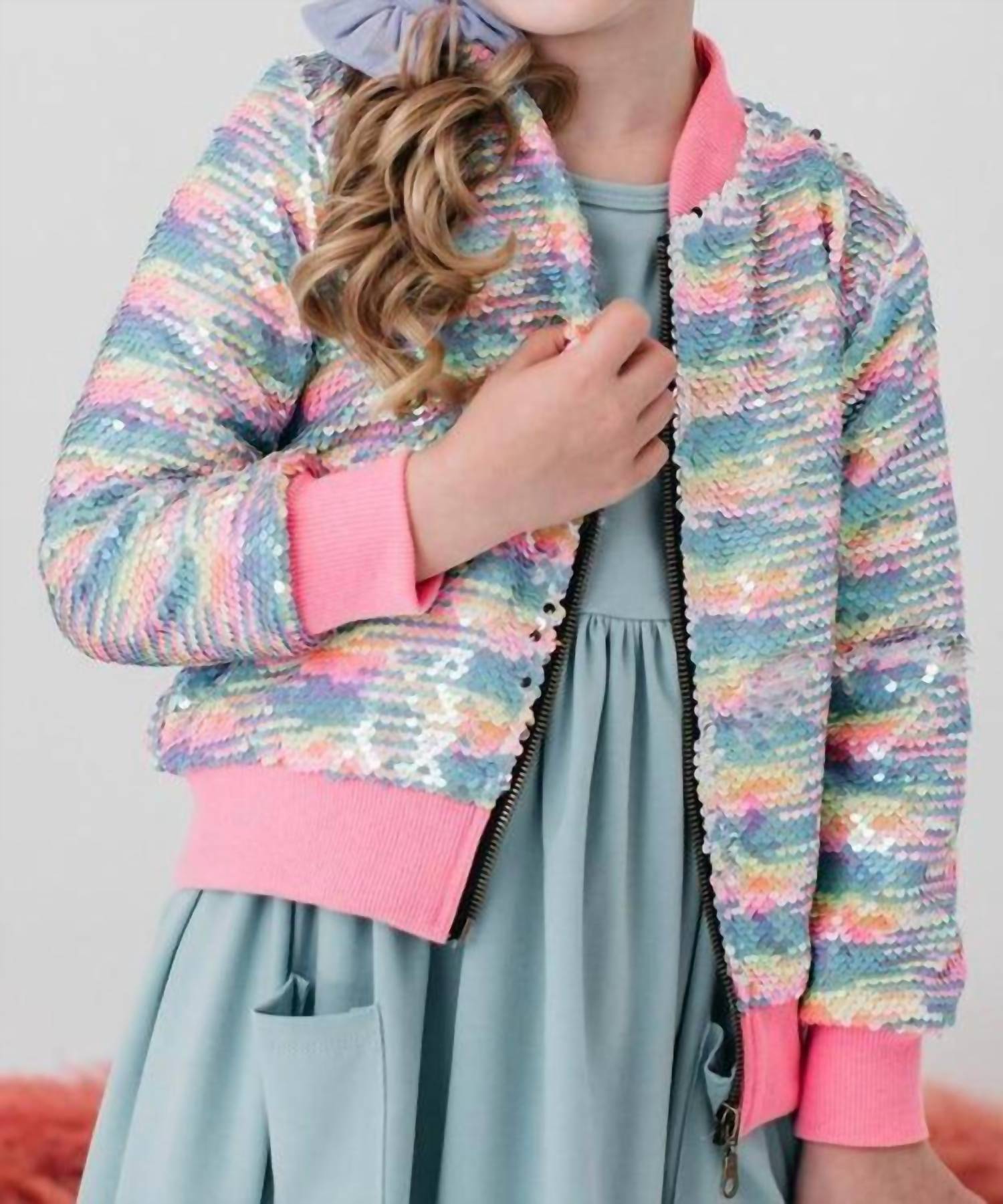 Mila & Rose - Girl's Long Sleeve Sequin Jacket
