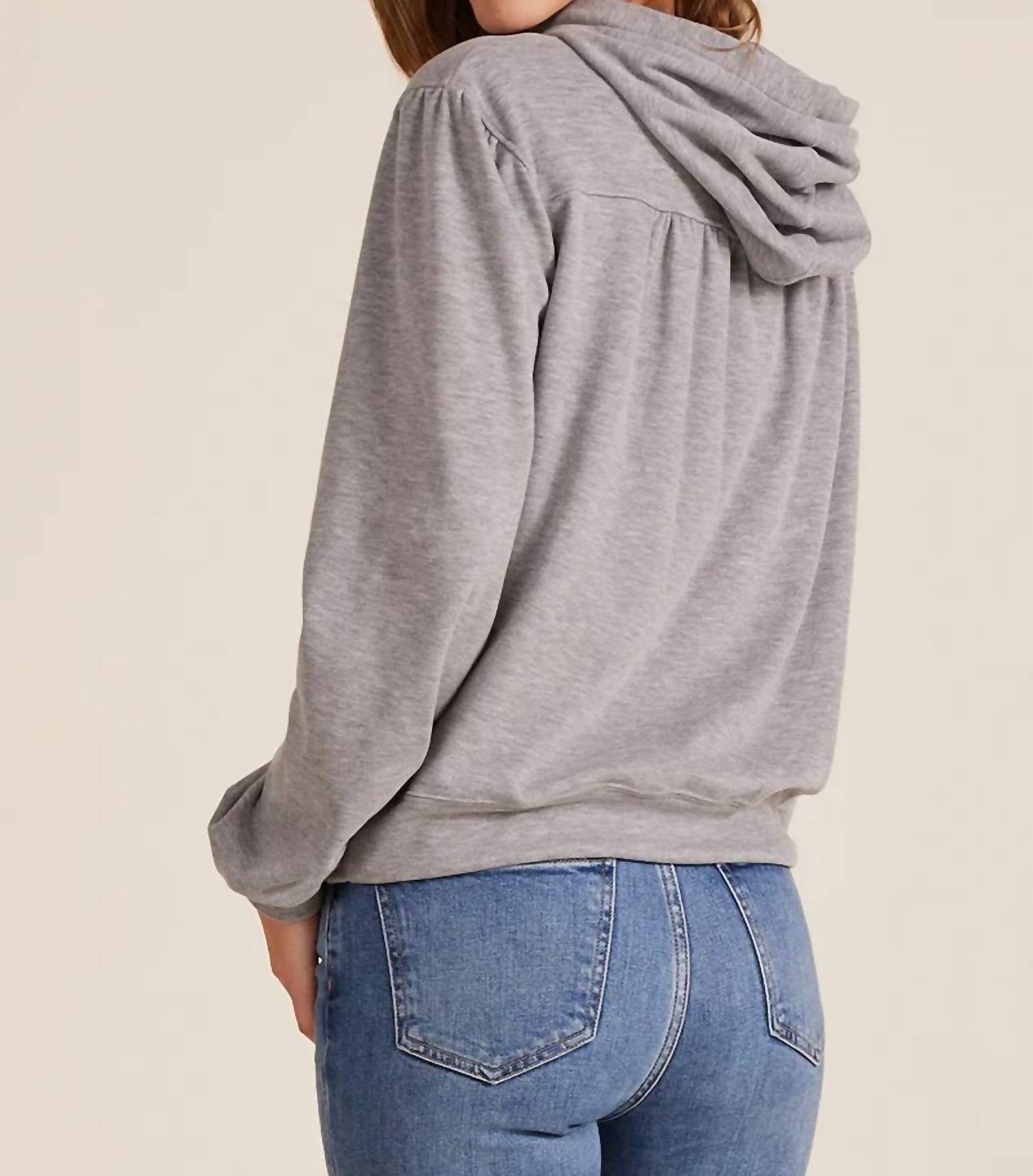 Bobi - WOMEN'S PUFF SLEEVE PULLOVER HOODIE