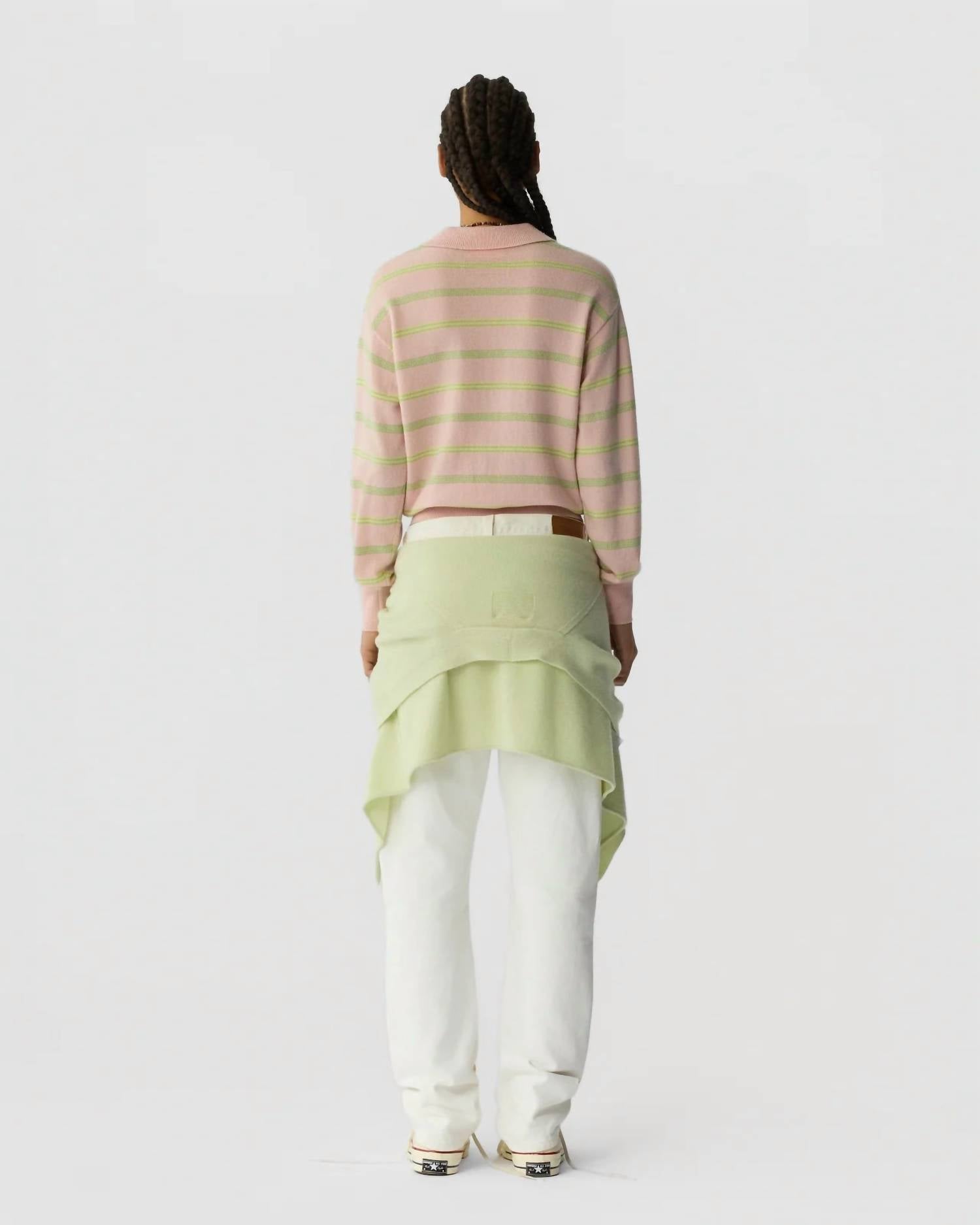 Guest In Residence - Collegiate Cashmere Stripe Polo Shirt