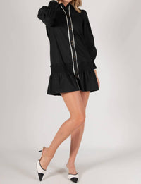 Before You - Poplin Button Up Dress W/ Contrast Trim