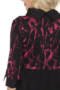 Joseph Ribkoff - Abstract Print Cowl Neck Cocoon Dress
