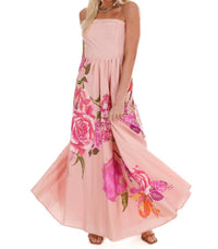 Flying Tomato - Flower Market Strapless Maxi Dress