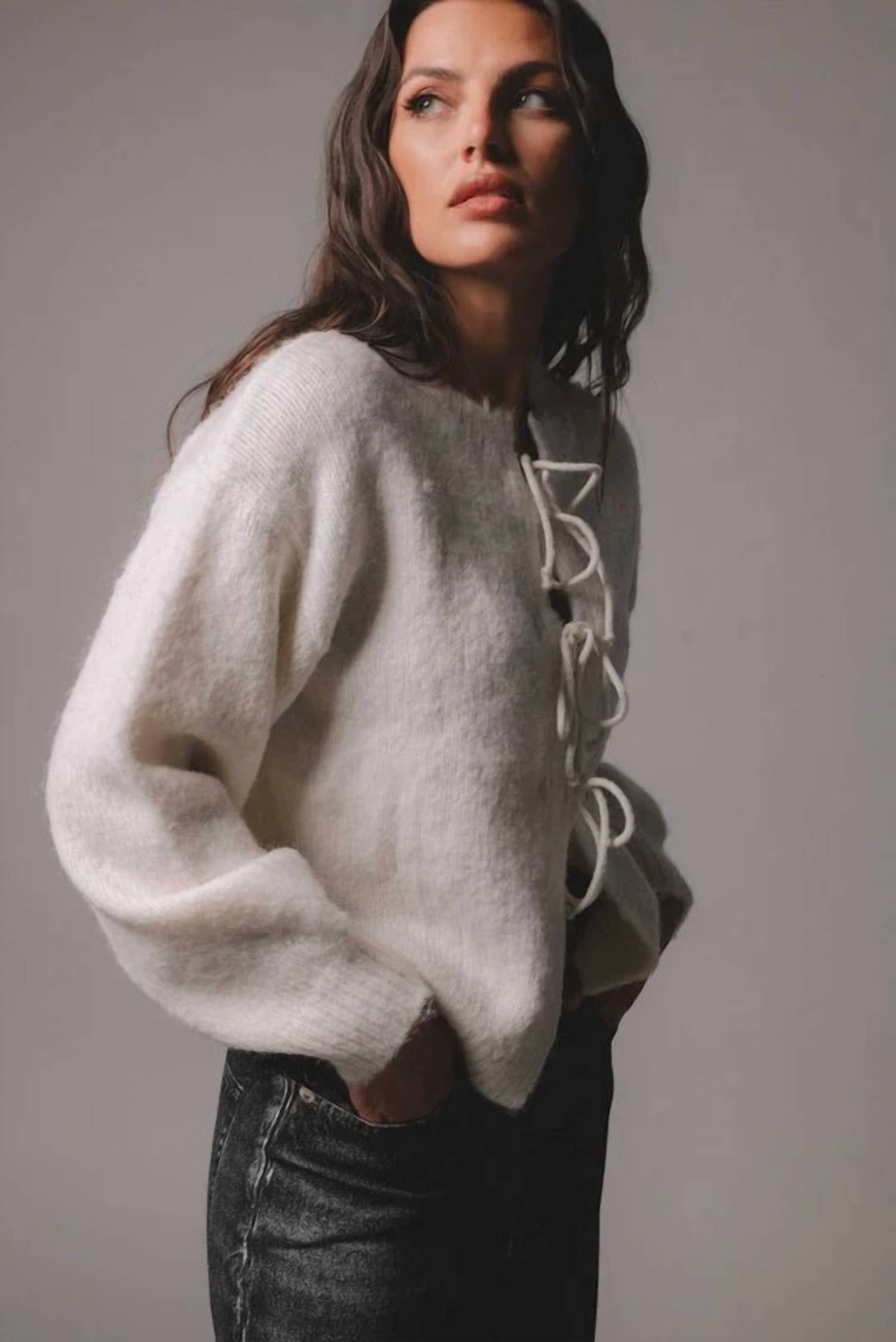 Elan - Tie front sweater