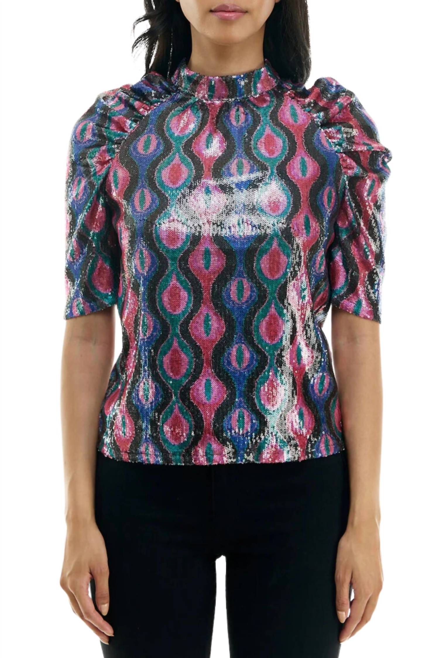 Nicole Miller - All Over Sequin Top