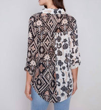 Charlie B - Printed Crinkle Georgette Blouse