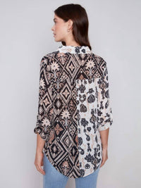 Charlie B - Printed Crinkle Georgette Blouse