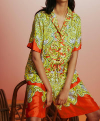 ALEMAIS Sierra Silk Shirt in multi - women's t-shirt