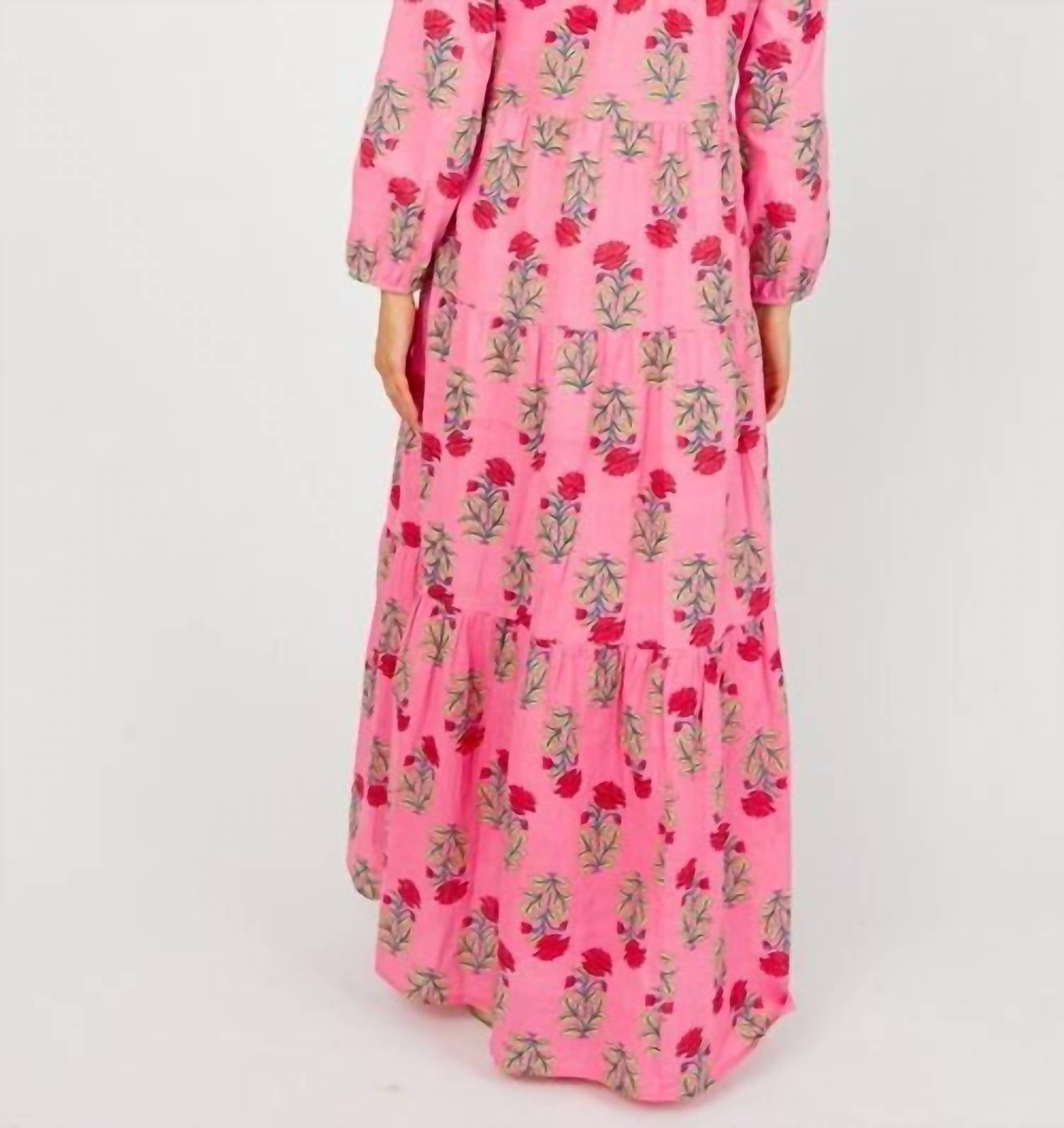 Just Darviny - Boho Long Sleeve Maxi Dress