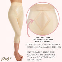 Rago - High Waist Capri Pant Liner With Tummy Control Satin Panel