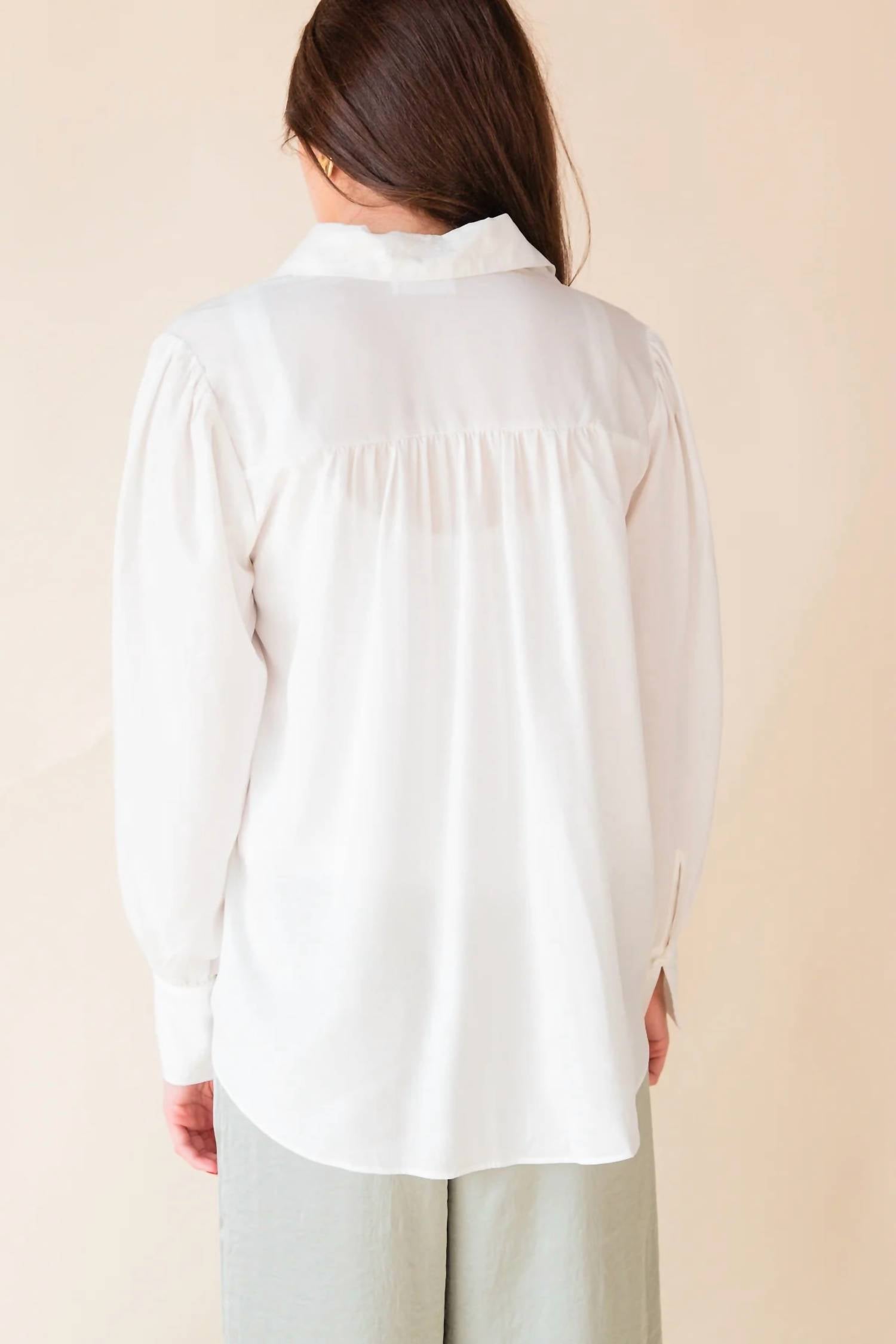 Sage The Label - Stillness Yoked Splitcuff Button Down Shirt